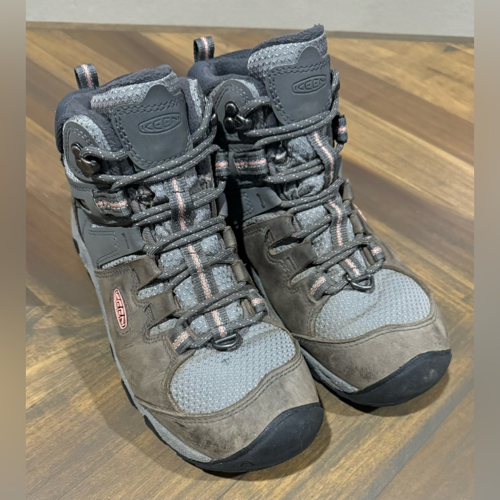 KEEN Steens Mid PolarSnow Boot Steel Gray/Rose Dawn | Women’s 7